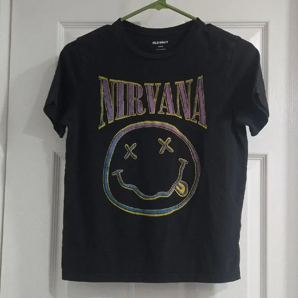 Old Navy Black Nirvana Graphic Tee